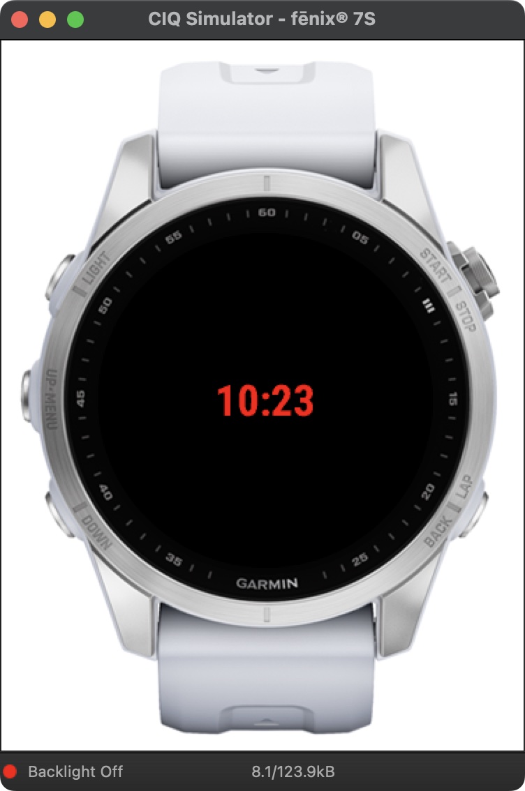 Garmin Simulator Watchface